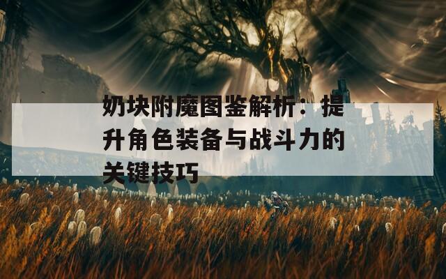 奶块附魔图鉴解析：提升角色装备与战斗力的关键技巧  第1张