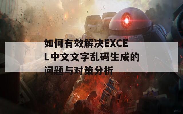 如何有效解决EXCEL中文文字乱码生成的问题与对策分析  第1张