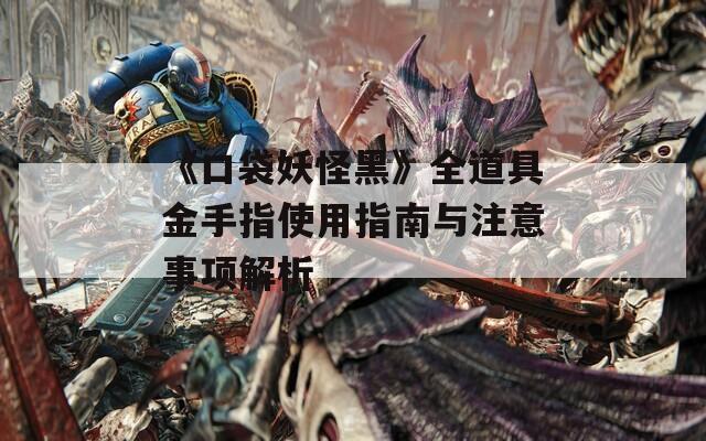 《口袋妖怪黑》全道具金手指使用指南与注意事项解析  第1张