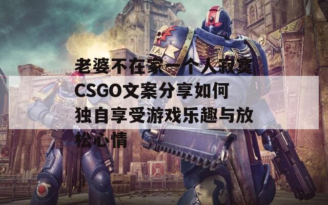 老婆不在家一个人寂寞CSGO文案分享如何独自享受游戏乐趣与放松心情  第1张