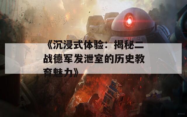 《沉浸式体验：揭秘二战德军发泄室的历史教育魅力》  第1张