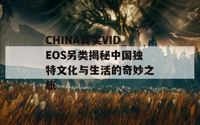 CHINA真实VIDEOS另类揭秘中国独特文化与生活的奇妙之旅  第1张