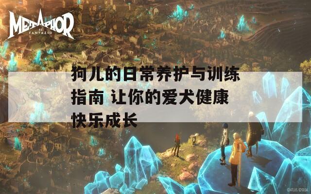 狗儿的日常养护与训练指南 让你的爱犬健康快乐成长  第1张