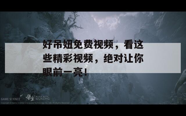 好吊妞免费视频，看这些精彩视频，绝对让你眼前一亮！  第1张