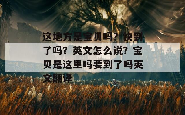 这地方是宝贝吗？快到了吗？英文怎么说？宝贝是这里吗要到了吗英文翻译  第1张