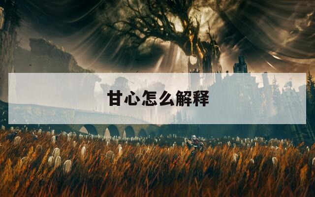 甘心怎么解释  第1张