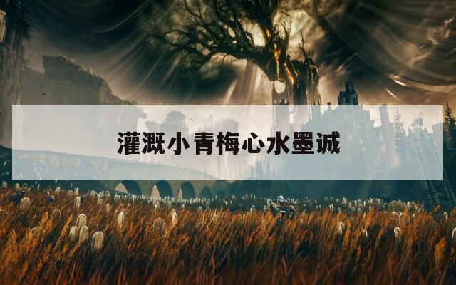 灌溉小青梅心水墨诚  第1张