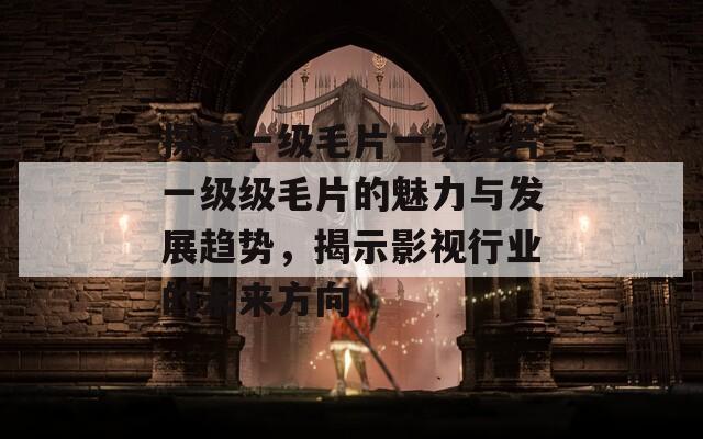 探索一级毛片一级毛片一级级毛片的魅力与发展趋势，揭示影视行业的未来方向  第1张