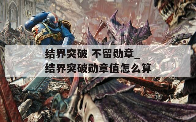 结界突破 不留勋章_结界突破勋章值怎么算  第1张