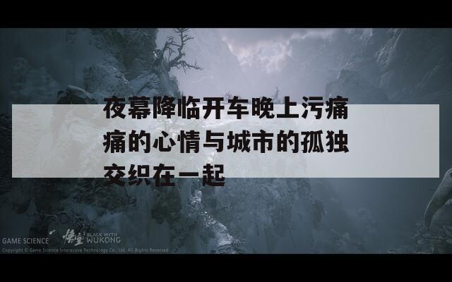 夜幕降临开车晚上污痛痛的心情与城市的孤独交织在一起  第1张