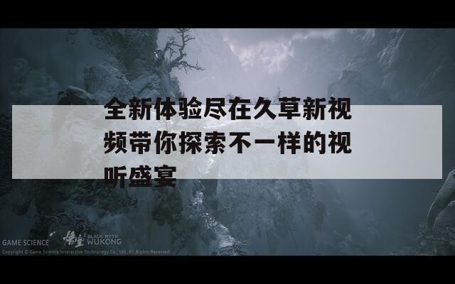 全新体验尽在久草新视频带你探索不一样的视听盛宴  第1张