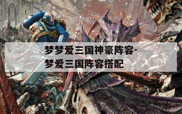 梦梦爱三国神豪阵容-梦爱三国阵容搭配