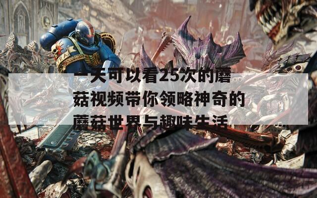 一天可以看25次的蘑菇视频带你领略神奇的蘑菇世界与趣味生活  第1张