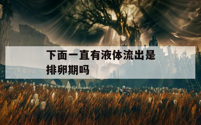 下面一直有液体流出是排卵期吗  第1张