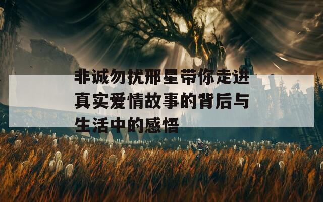 非诚勿扰邢星带你走进真实爱情故事的背后与生活中的感悟