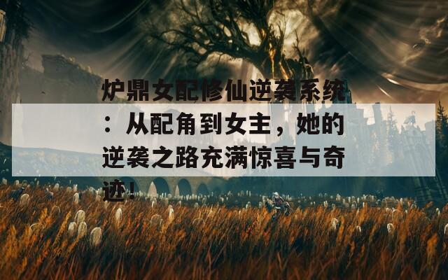 炉鼎女配修仙逆袭系统：从配角到女主，她的逆袭之路充满惊喜与奇迹！  第1张