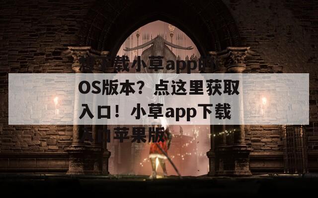 想下载小草app的iOS版本？点这里获取入口！小草app下载入口苹果版  第1张