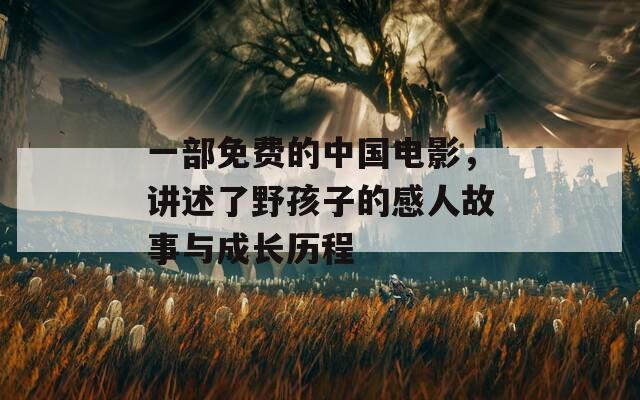 一部免费的中国电影，讲述了野孩子的感人故事与成长历程  第1张