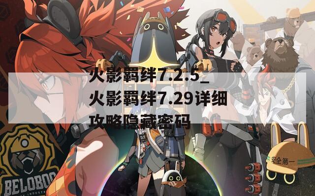 火影羁绊7.2.5_火影羁绊7.29详细攻略隐藏密码  第1张