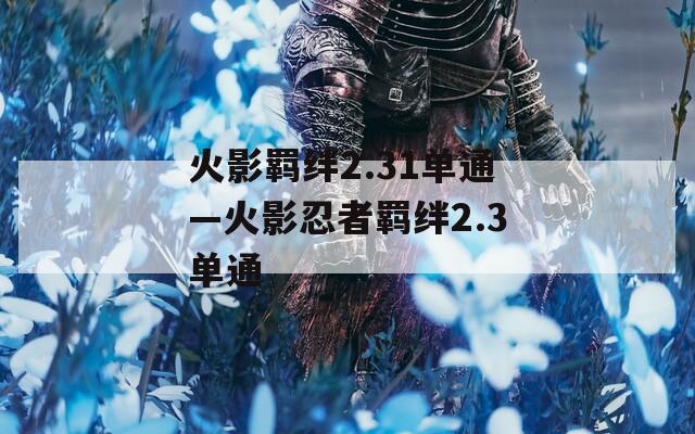 火影羁绊2.31单通—火影忍者羁绊2.3单通  第1张