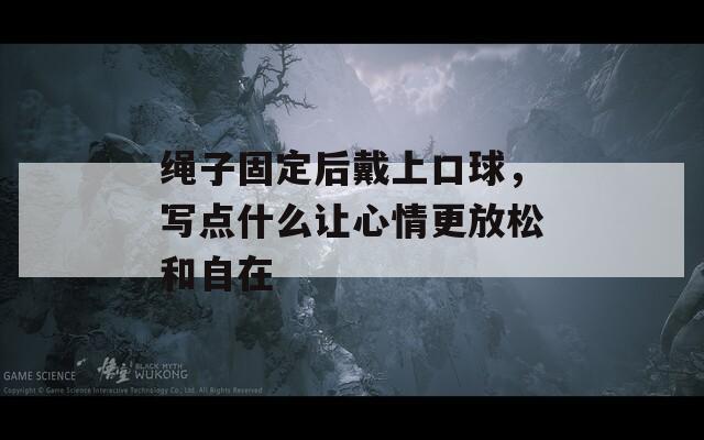 绳子固定后戴上口球，写点什么让心情更放松和自在  第1张