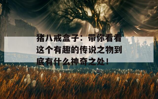 猪八戒盒子：带你看看这个有趣的传说之物到底有什么神奇之处！  第1张