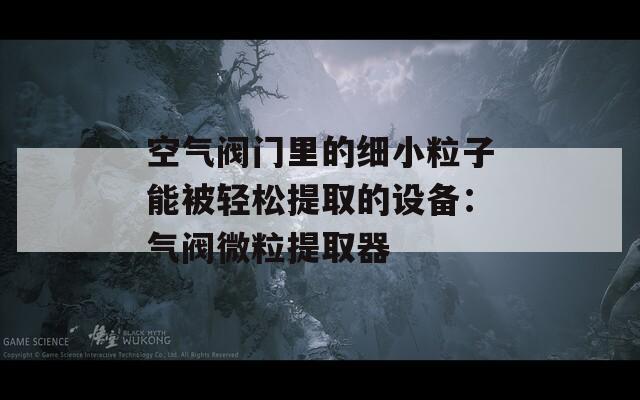 空气阀门里的细小粒子能被轻松提取的设备：气阀微粒提取器  第1张