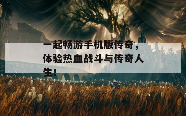 一起畅游手机版传奇，体验热血战斗与传奇人生！  第1张