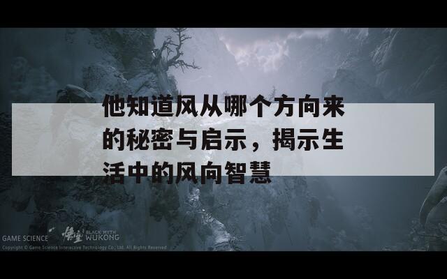 他知道风从哪个方向来的秘密与启示，揭示生活中的风向智慧  第1张