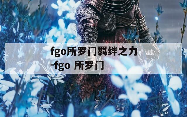 fgo所罗门羁绊之力-fgo 所罗门