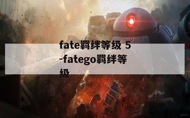 fate羁绊等级 5-fatego羁绊等级  第1张