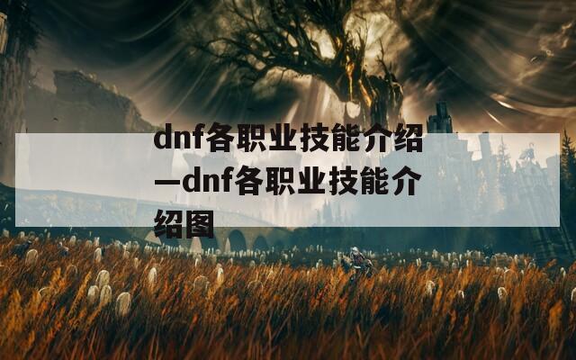 dnf各职业技能介绍—dnf各职业技能介绍图  第1张
