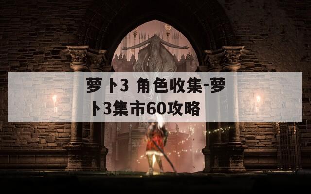 萝卜3 角色收集-萝卜3集市60攻略