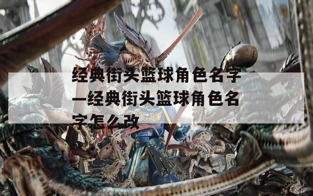 经典街头篮球角色名字—经典街头篮球角色名字怎么改  第1张