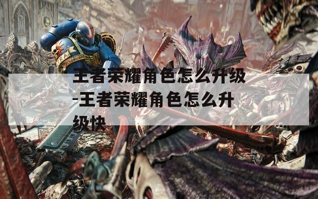 王者荣耀角色怎么升级-王者荣耀角色怎么升级快  第1张
