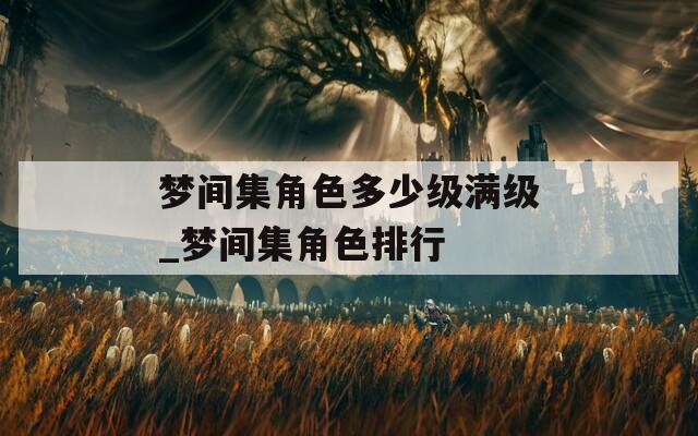 梦间集角色多少级满级_梦间集角色排行  第1张
