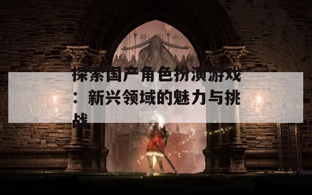 探索国产角色扮演游戏：新兴领域的魅力与挑战  第1张