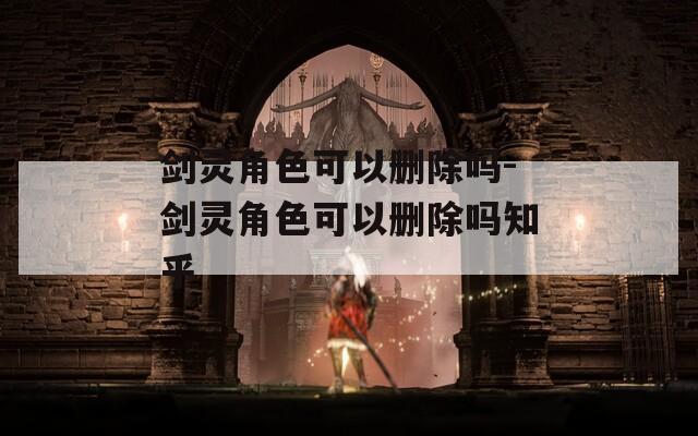 剑灵角色可以删除吗-剑灵角色可以删除吗知乎  第1张